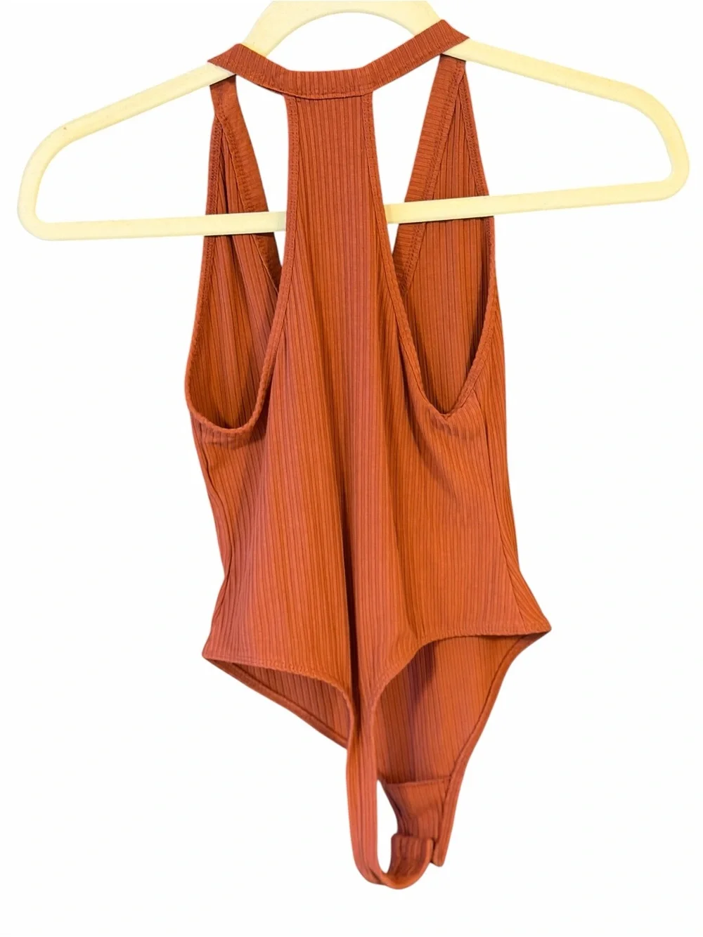 Free People Intimately‎ Speed Dial Ribbed Bodysuit Rust Orange XS